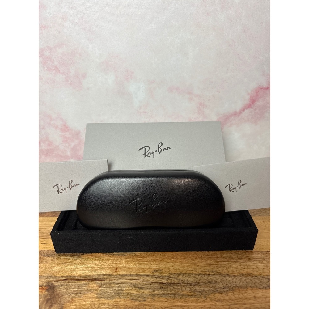 Ray-Ban EMPTY Black Hard Clamshell eyeglass Case, Box, Cloth & booklet